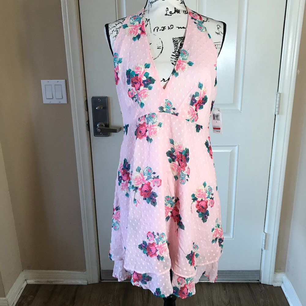 NWT 19 Cooper Textured Layered Hem A-Line Dress ~ Size L - Picture 4 of 7